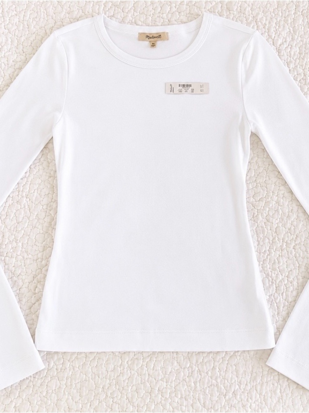 NWT Madewell White Crewneck Tee XS Classic Cotton Basic T-Shirt EUC